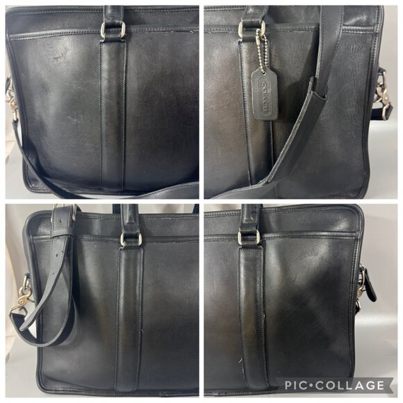 Vintage Coach # 5296 Black Leather Briefcase/Laptop Bag - Picture 8 of 14